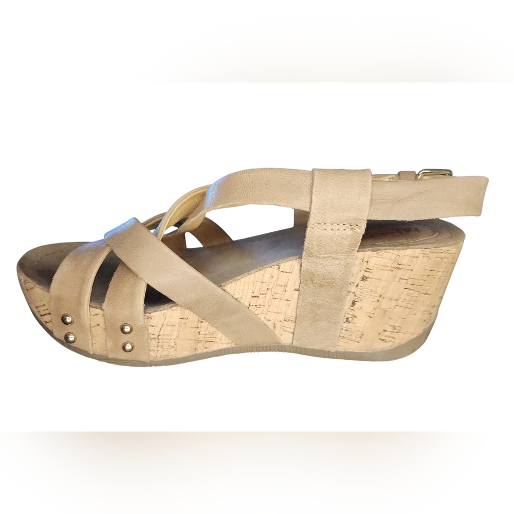 Bussola Formentera Cross Straps Wedge Sandals, Womens 37 EU (6-6.5 US) - Picture 6 of 14